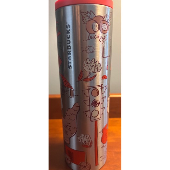 Starbucks Been There Series Ohio Stainless Steel Tumbler 16oz Red Lid - Picture 3 of 10